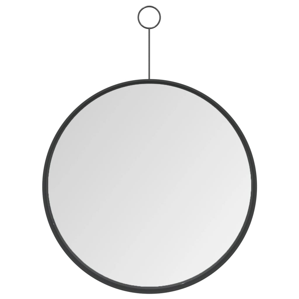 Specchio Sospeso con Gancio Nero 30 cm