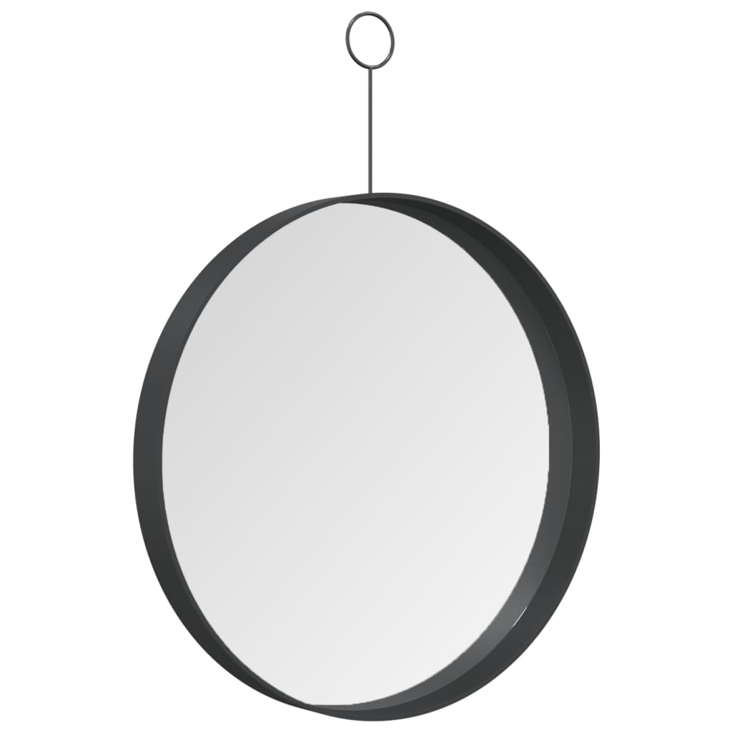 Specchio Sospeso con Gancio Nero 30 cm