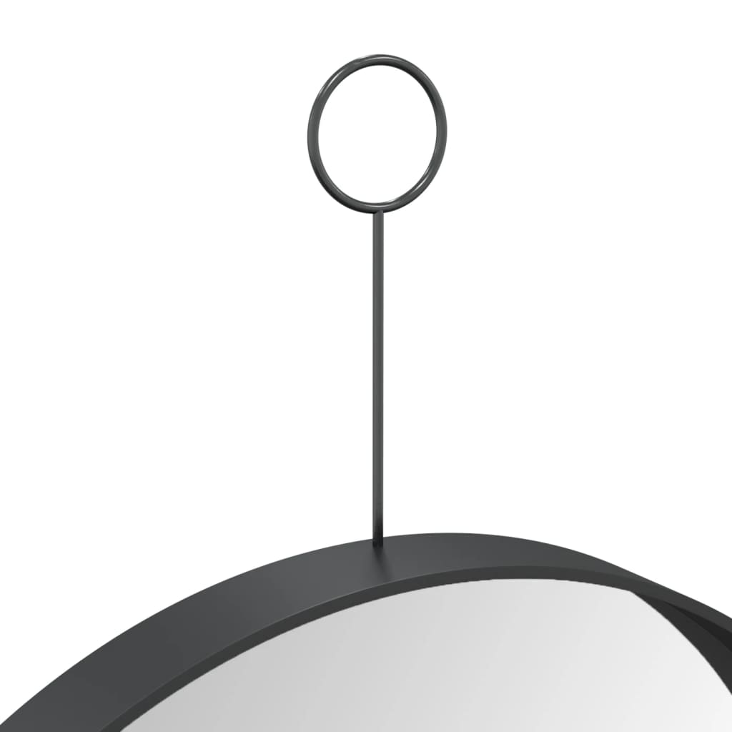 Specchio Sospeso con Gancio Nero 30 cm
