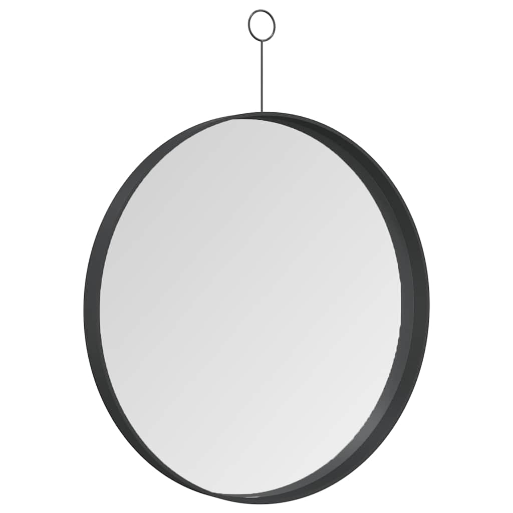Specchio Sospeso con Gancio Nero 40 cm