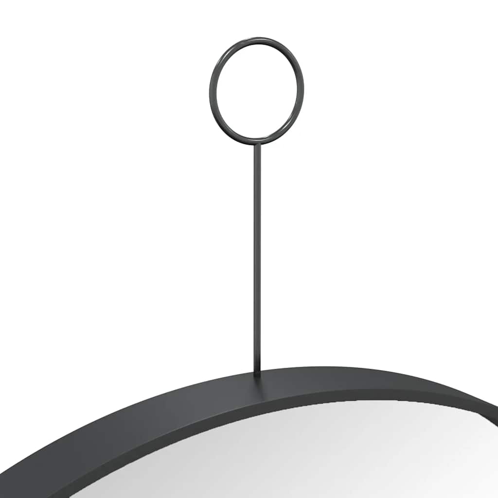 Specchio Sospeso con Gancio Nero 40 cm