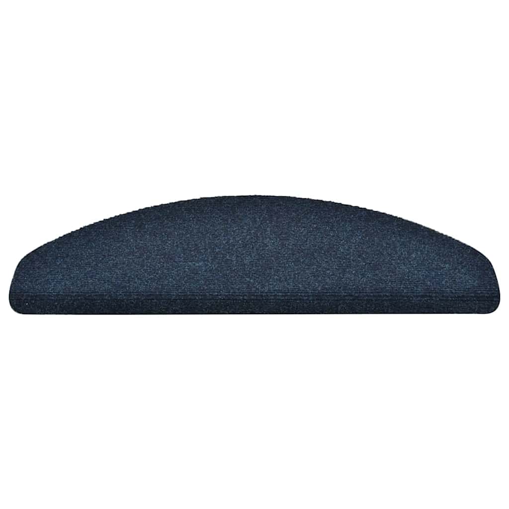 Tappetini per scale autoadesivi 15 pz 65x21x4 cm blu navy semicircolari grandi
