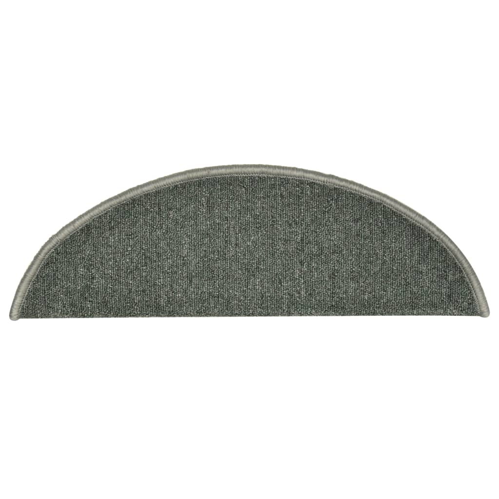 Tappetini per scale 15 pz 56 x 17 x 3 cm Non-Slip Verde Scuro