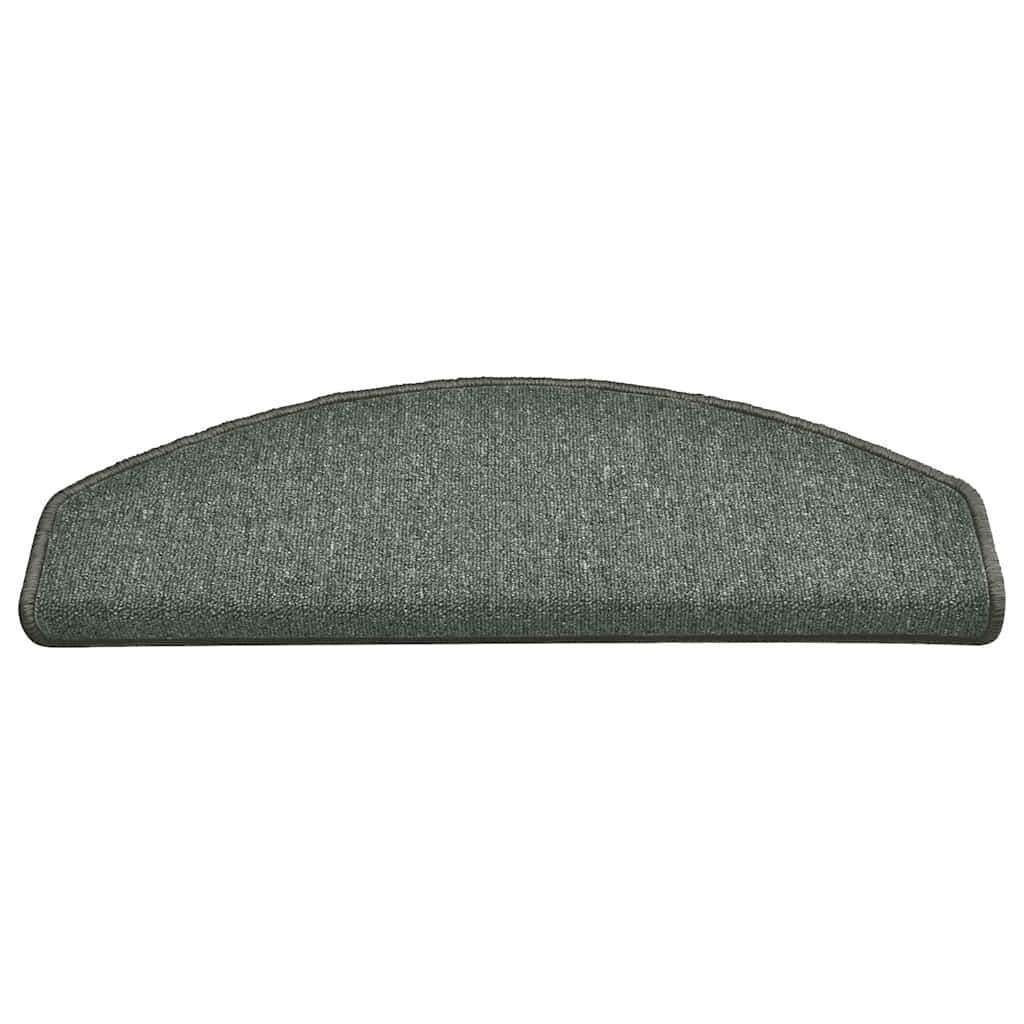 Tappetini per scale 15 pz 65 x 24 x 4 cm Non-Slip Verde Scuro