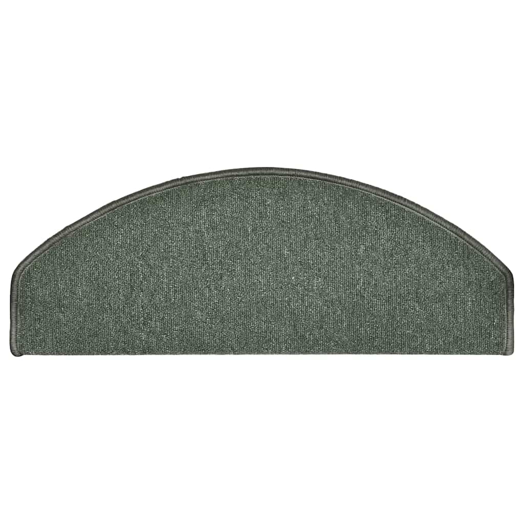 Tappetini per scale 15 pz 65 x 24 x 4 cm Non-Slip Verde Scuro