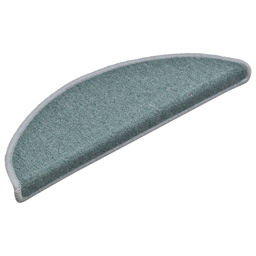 Tappetini per scale 15 pz 56 x 17 x 3 cm Non-Slip Blu mare