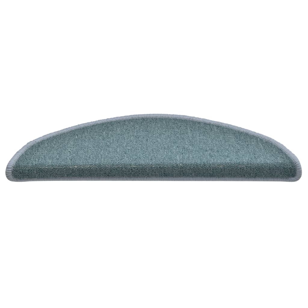 Tappetini per scale 15 pz 56 x 17 x 3 cm Non-Slip Blu mare
