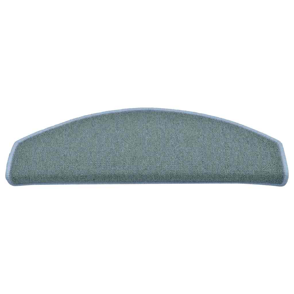 Tappetini per scale 15 pz 65 x 24 x 4 cm Non-Slip Blu mare