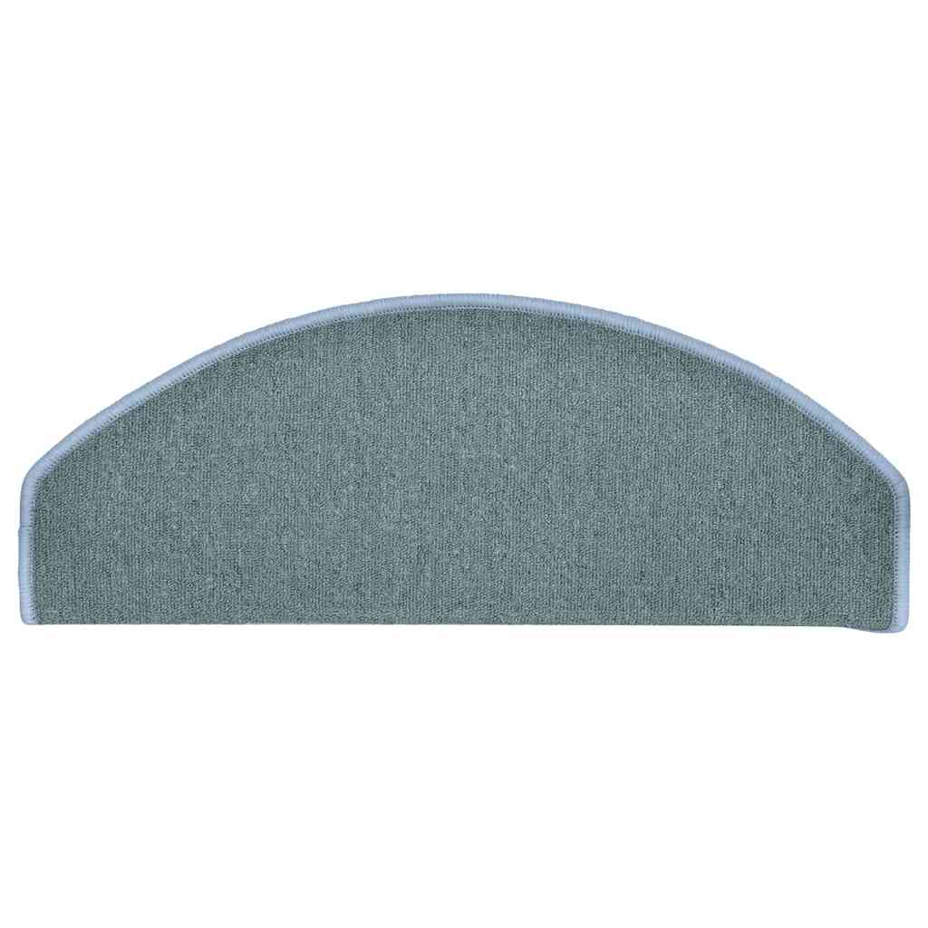 Tappetini per scale 15 pz 65 x 24 x 4 cm Non-Slip Blu mare