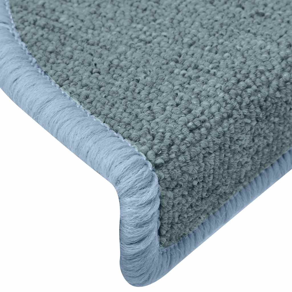 Tappetini per scale 15 pz 65 x 24 x 4 cm Non-Slip Blu mare