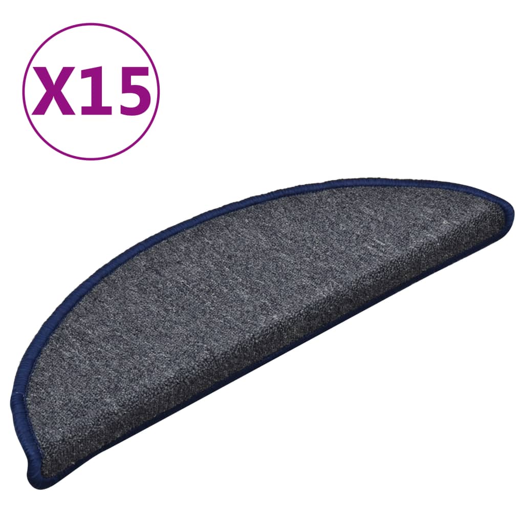 Tappetini per scale 15 pz 56 x 17 x 3 cm Non-Slip