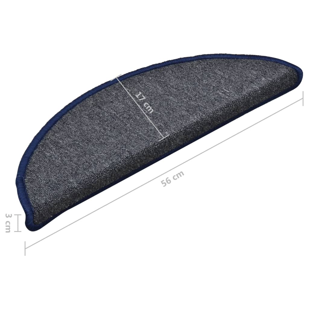 Tappetini per scale 15 pz 56 x 17 x 3 cm Non-Slip