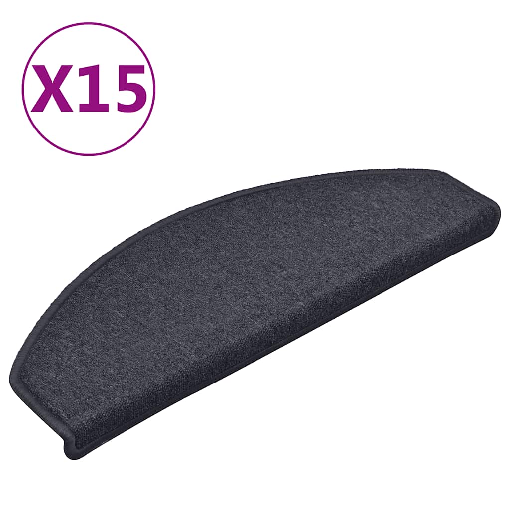 Tappetini per scale 15 pz 65 x 24 x 4 cm Non-Slip