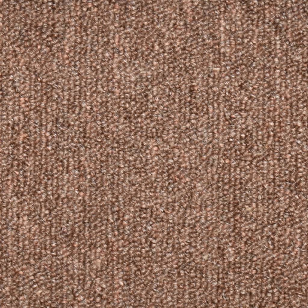 Tappetini per scale 15 pz 56 x 17 x 3 cm Non-Slip Marrone