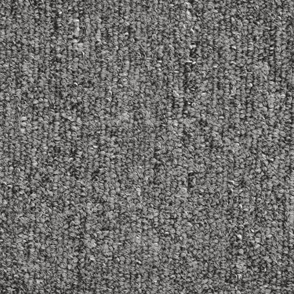 Tappetini per scale 15 pz 65x24x4 cm Grigio e Nero Semicircolari Grandi