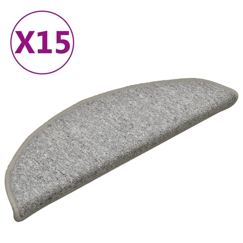 Tappetini per scale 15 pz 56 x 17 x 3 cm Non-Slip