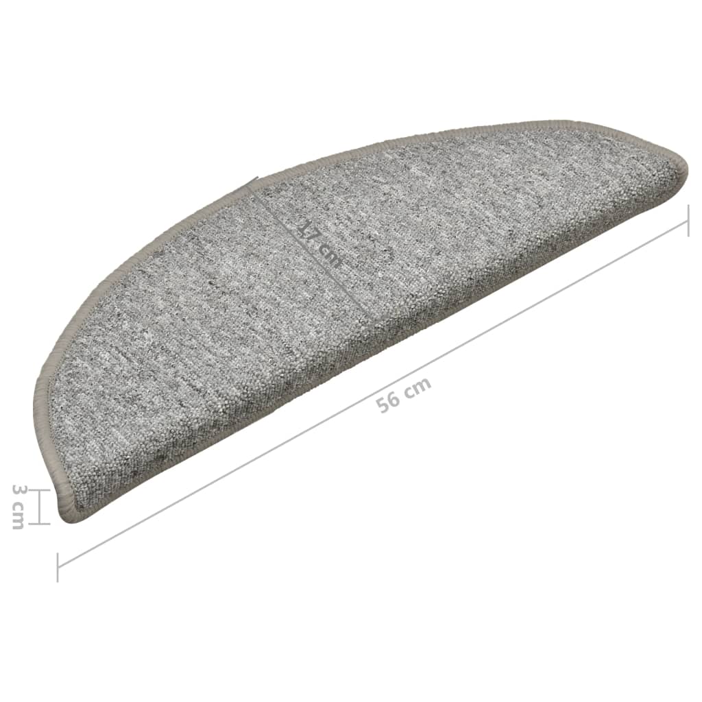 Tappetini per scale 15 pz 56 x 17 x 3 cm Non-Slip