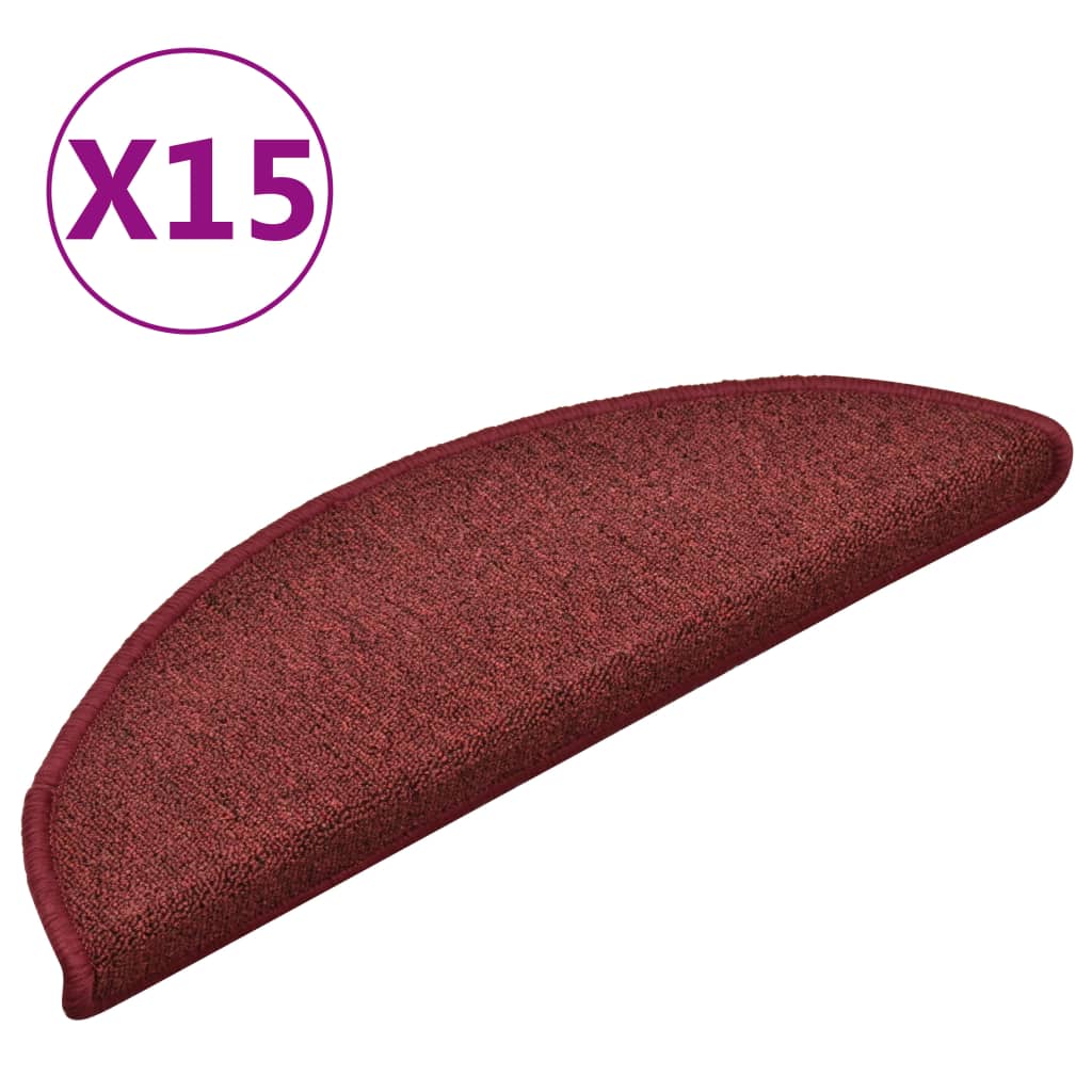 Tappetini per scale 15 pz 56 x 17 x 3 cm Non-Slip