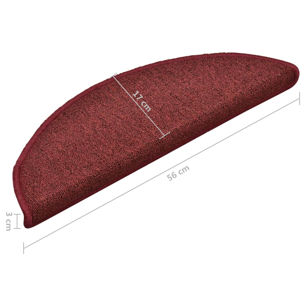 Tappetini per scale 15 pz 56 x 17 x 3 cm Non-Slip