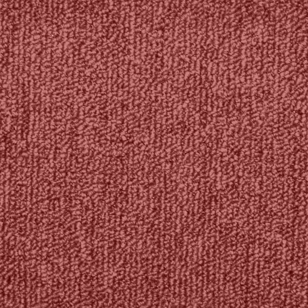 Tappetini per scale 15 pz 65x24x4 cm Bordeaux Semicircolari Grandi