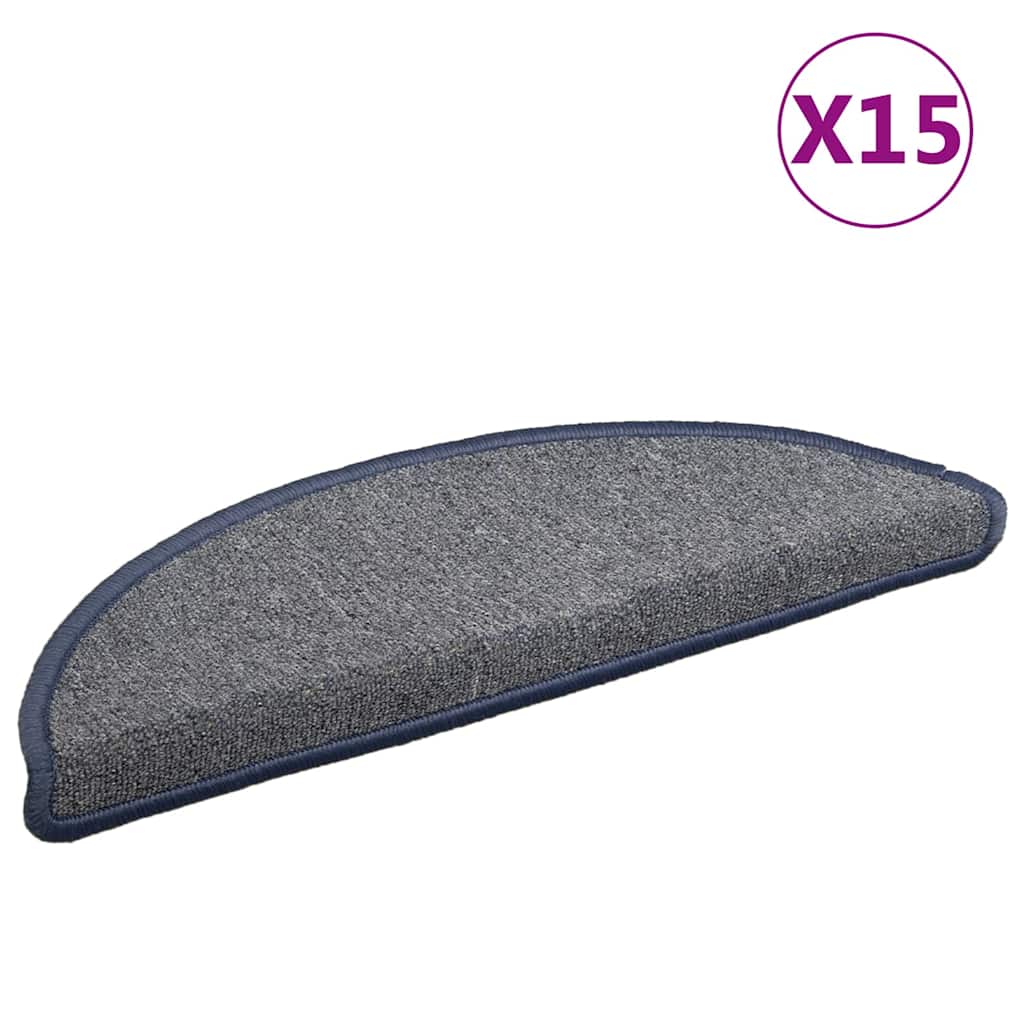 Tappetini per scale 15 pz 56 x 17 x 3 cm Non-Slip