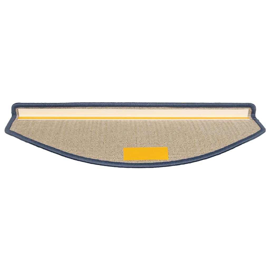 Tappetini per scale 15 pz 65x24x4 cm Grigio chiaro e blu Semicircolari Grandi