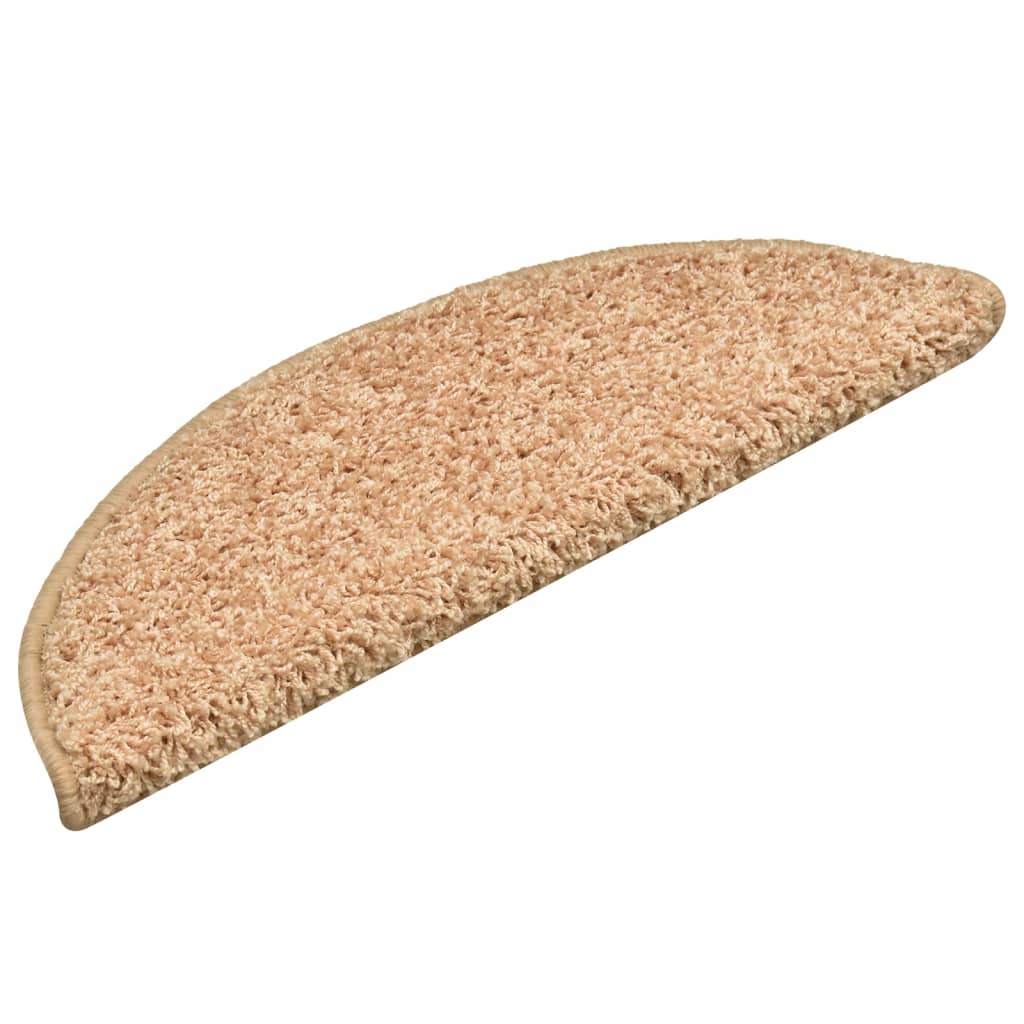 Tappetini per scale 15 pz 56x17x3 cm Oro Semicircolari