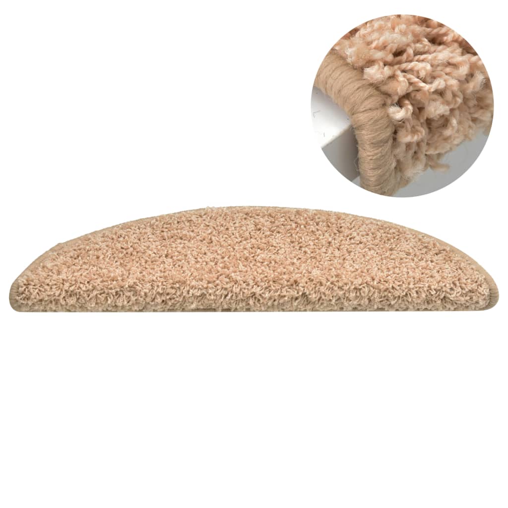 Tappetini per scale 15 pz 56x17x3 cm Oro Semicircolari