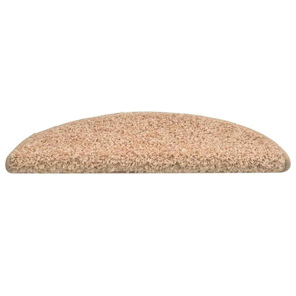 Tappetini per scale 15 pz 56x17x3 cm Oro Semicircolari