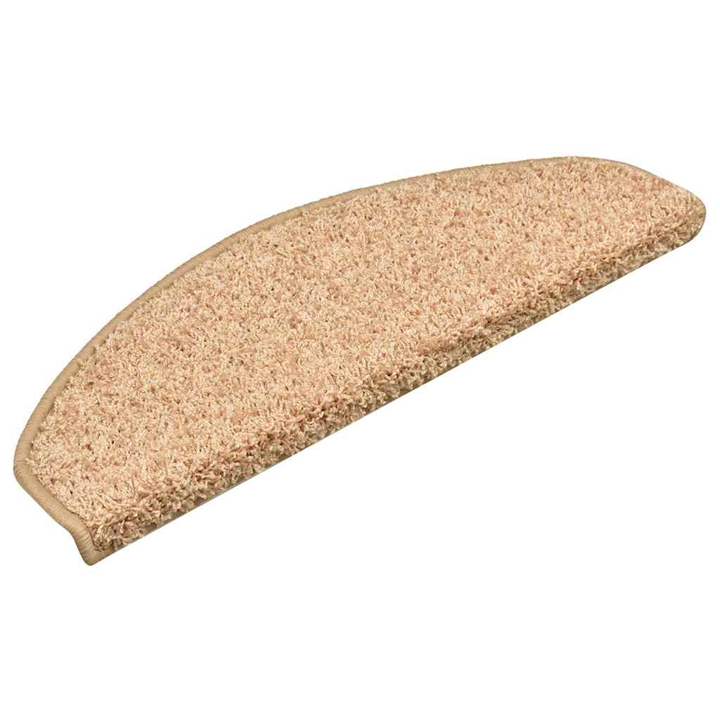 Tappetini per scale 15 pz 65x21x4 cm Oro Semicircolari Grandi