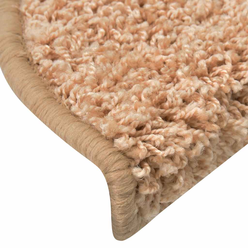 Tappetini per scale 15 pz 65x21x4 cm Oro Semicircolari Grandi