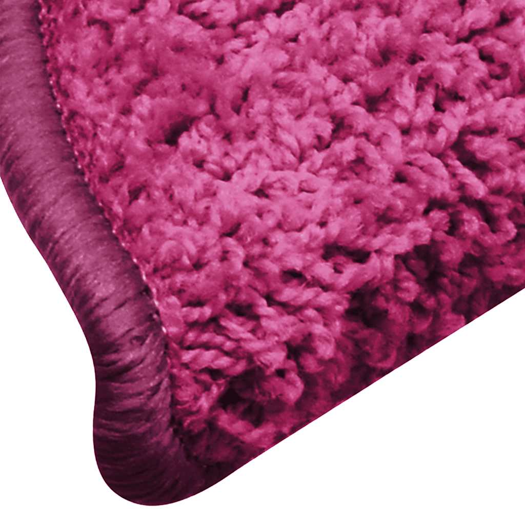 Tappetini per scale 15 pz 56x17x3 cm rosa semicircolari