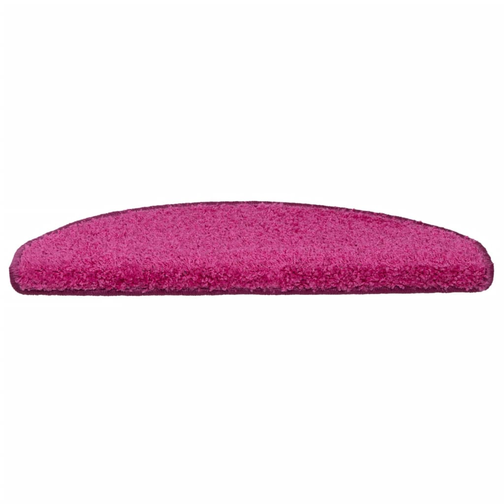 Tappetini per scale 15 pz 65x21x4 cm rosa semicircolari grandi