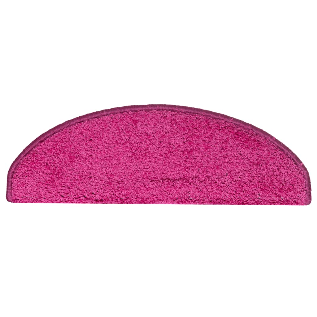 Tappetini per scale 15 pz 65x21x4 cm rosa semicircolari grandi