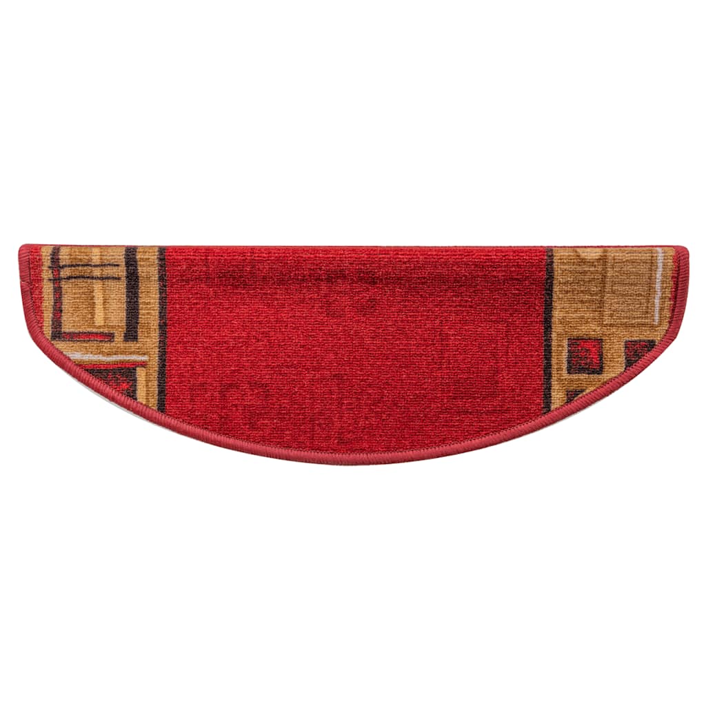 Tappetini Autoadesivi per Scale 15 pz Rossi 65x21x4 cm