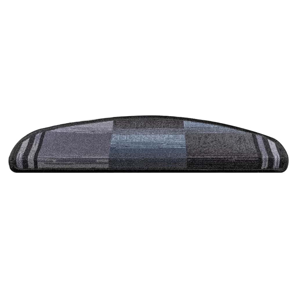Tappetini Autoadesivi per Scale 15 pz Nero e Grigio 65x21x4 cm