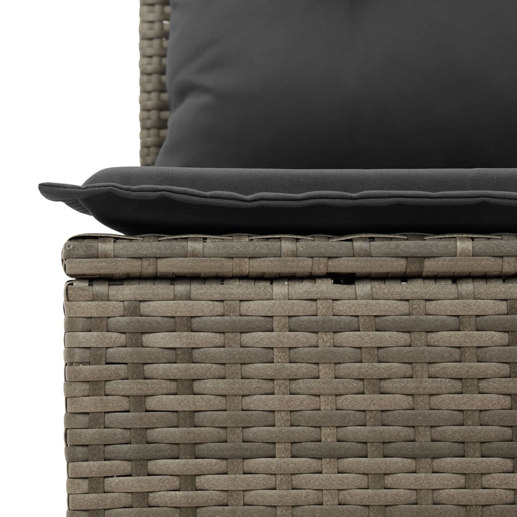 Salotto da giardino 7 pz in polyrattan grigio con cuscini 5