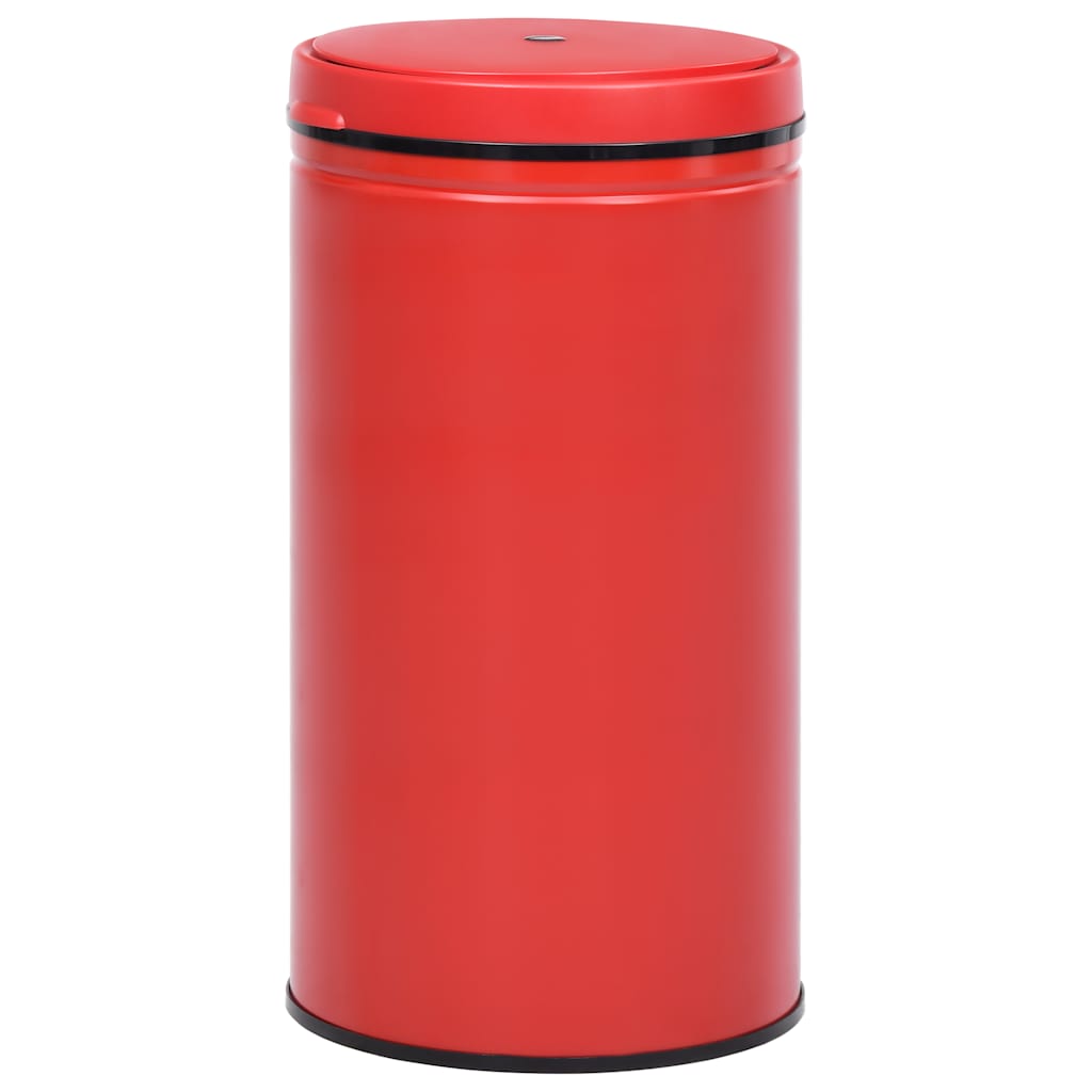 Pattumiera Automatica con Sensore 60L Acciaio al Carbonio Rosso