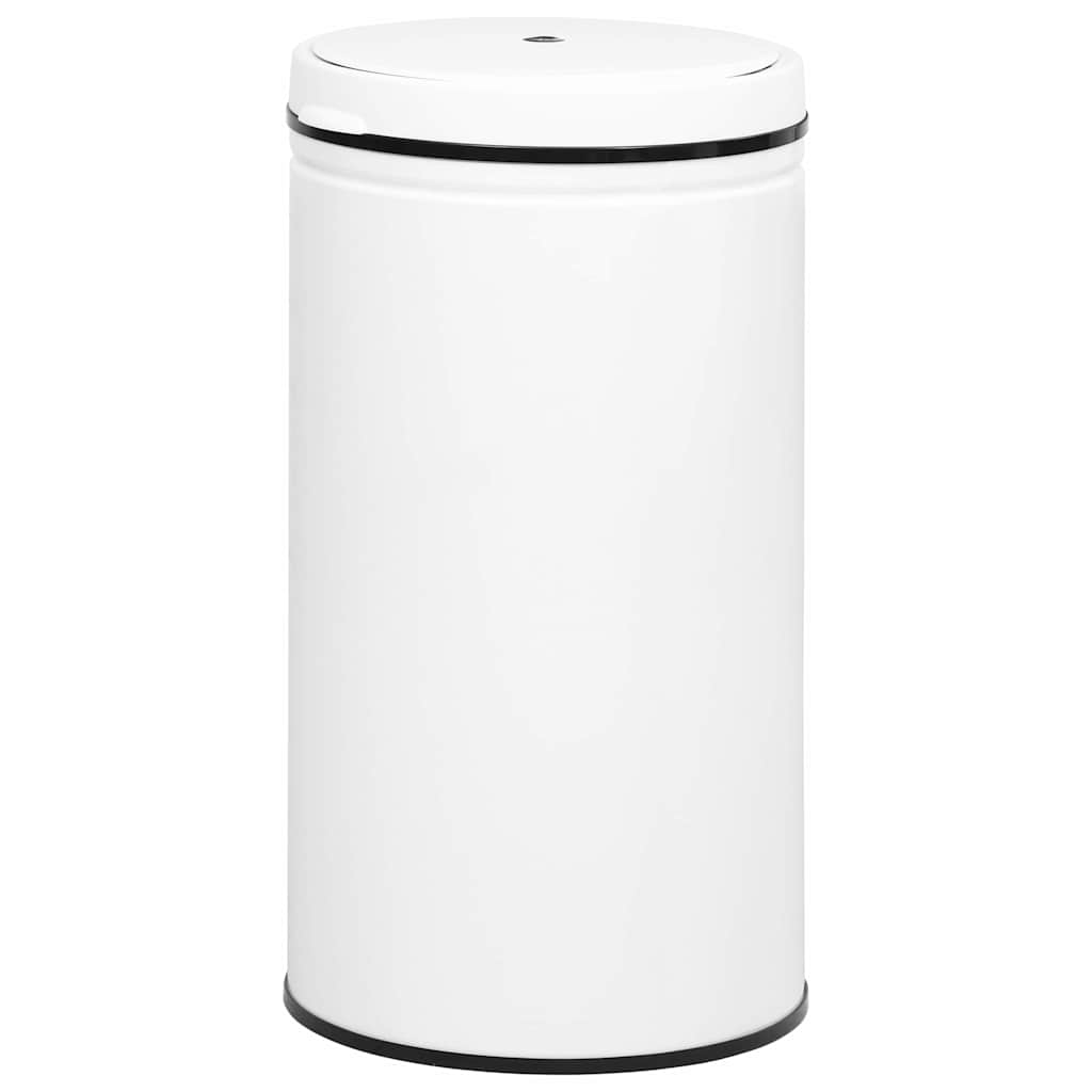 Pattumiera Automatica e Sensore 60 L Acciaio al Carbonio Bianco