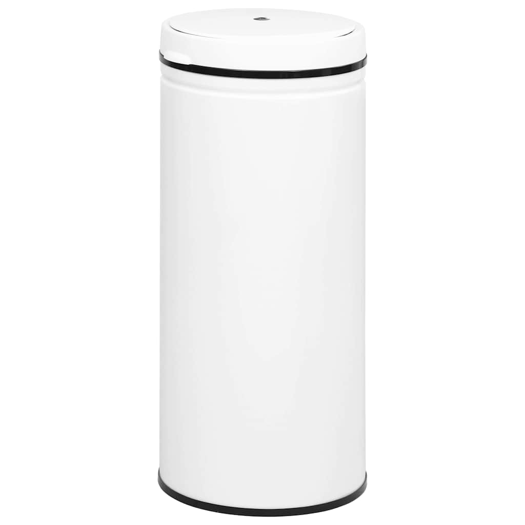 Pattumiera Automatica e Sensore 80 L Acciaio al Carbonio Bianco