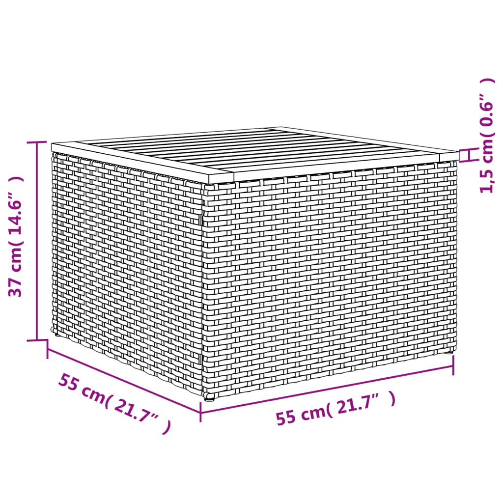 Set Divani da Giardino 6 pz con Cuscini Nero in Polyrattan