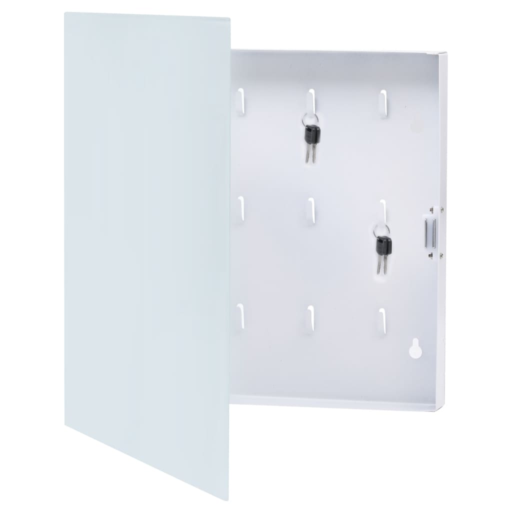 Cassetta Portachiavi con Lavagna Magnetica Bianca 35x35x4 cm