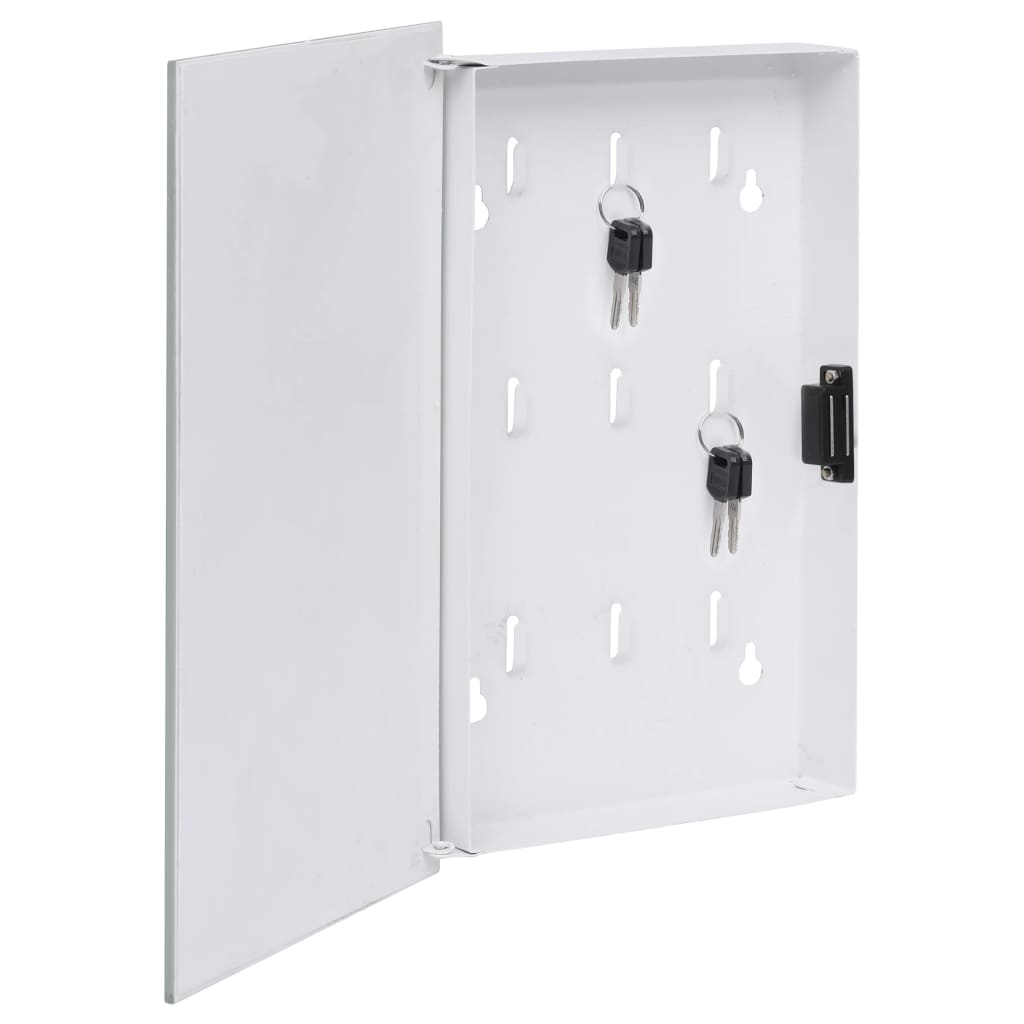 Cassetta Portachiavi con Lavagna Magnetica Bianca 30x20x4 cm
