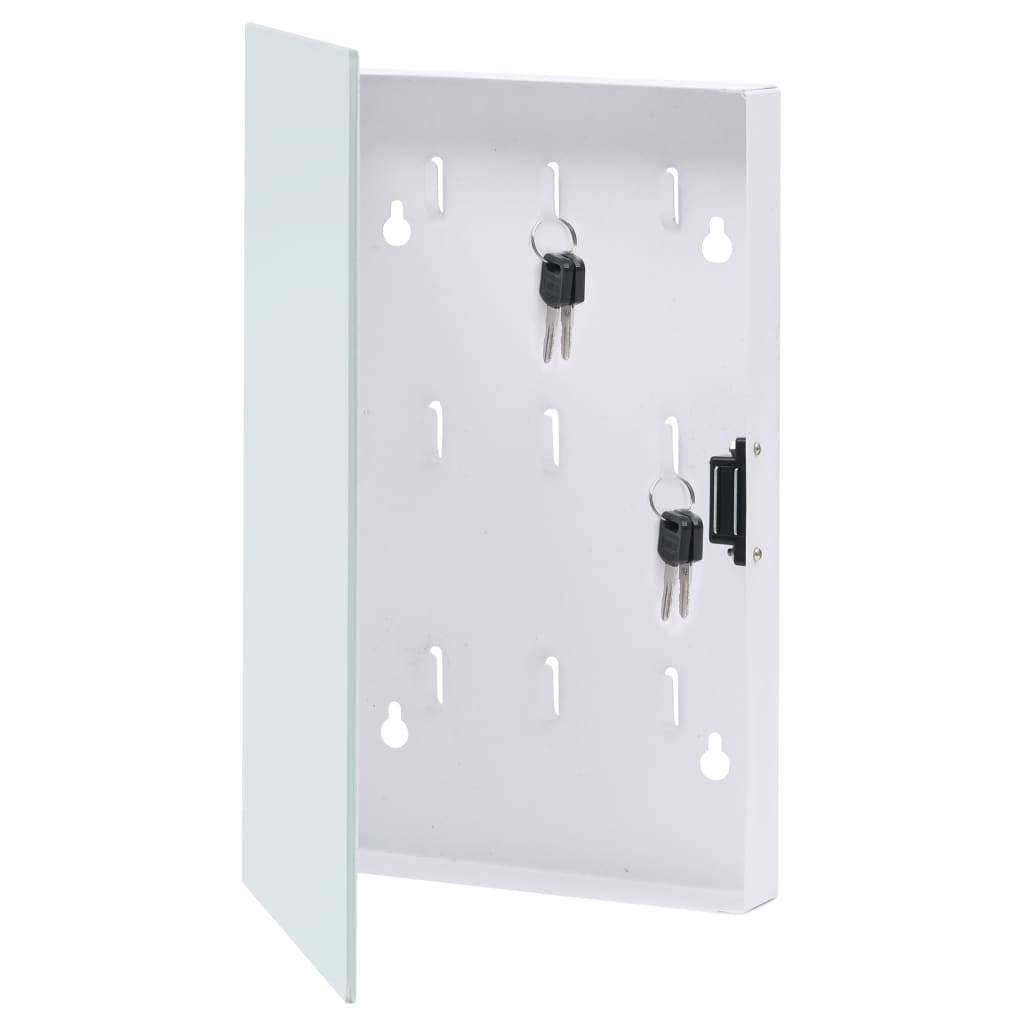 Cassetta Portachiavi con Lavagna Magnetica Bianca 30x20x4 cm
