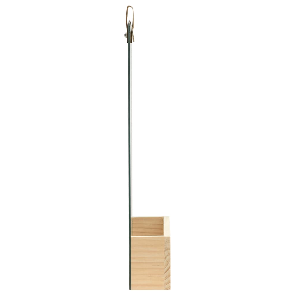 Specchio da Parete in Legno Massello di Pino 23x39,5 cm