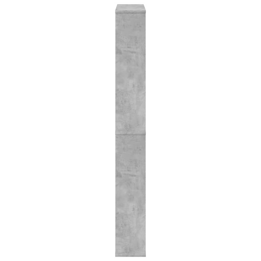 Scarpiera con Specchio a 4 Livelli Grigio Cemento 63x17x134 cm