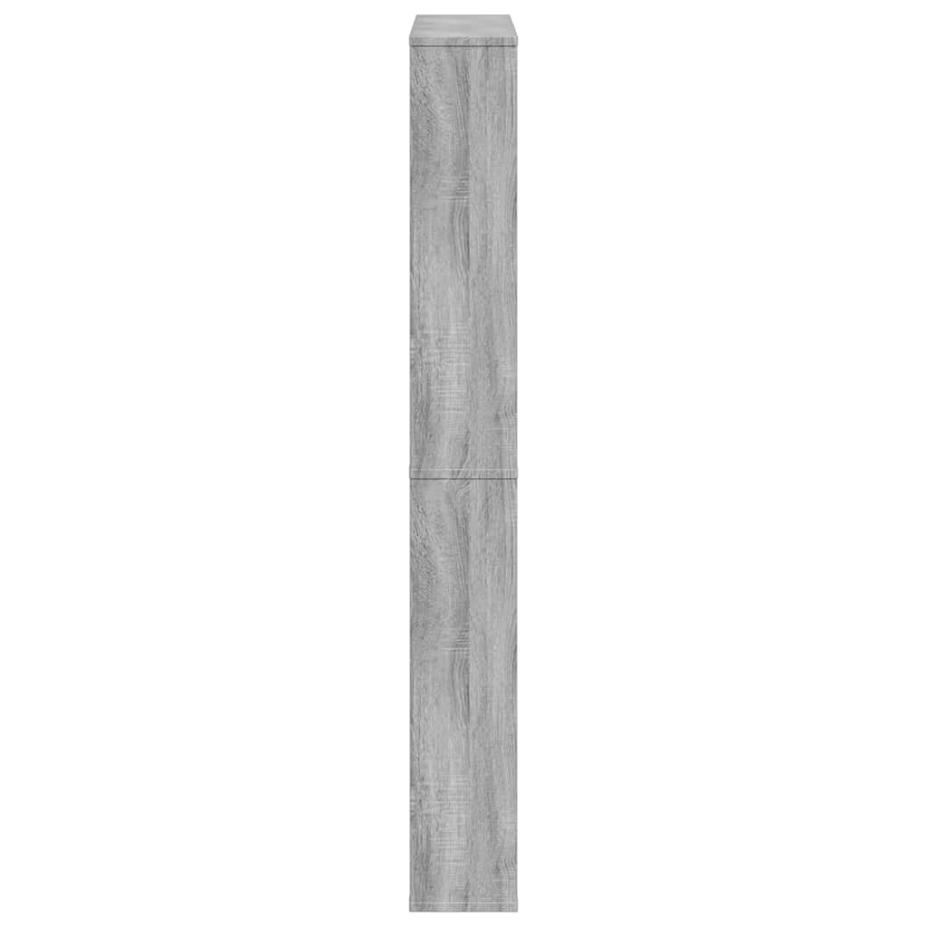 Scarpiera con Specchio a 4 Livelli Grigio Sonoma 63x17x134 cm