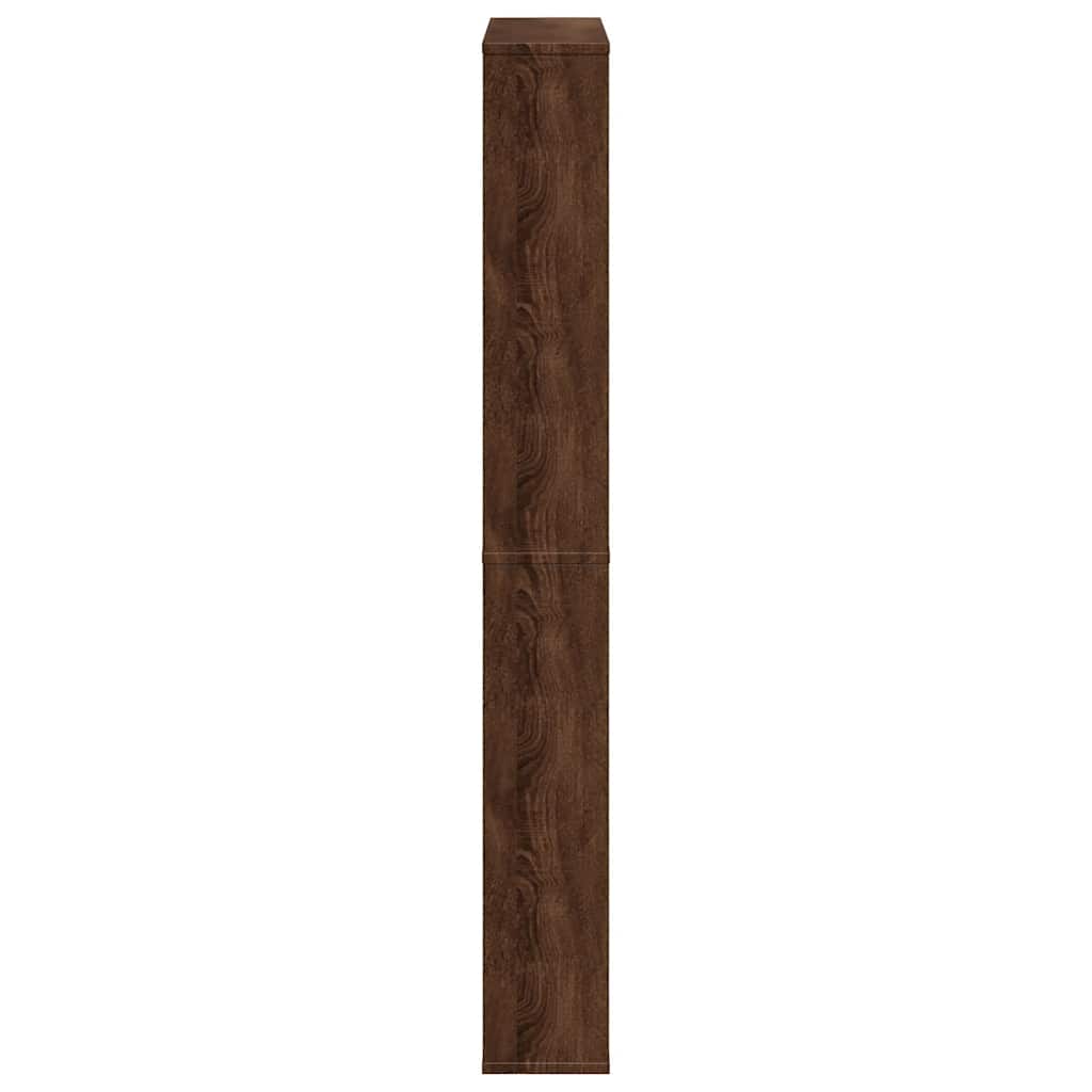 Scarpiera con Specchio a 4 Livelli Rovere Marrone 63x17x134 cm