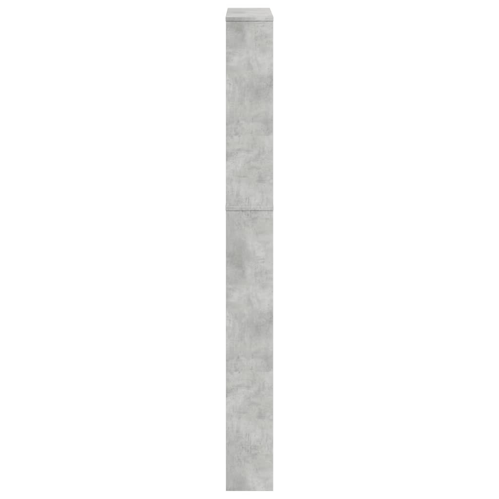 Scarpiera con Specchio a 5 Livelli Grigio Cemento 63x17x169,5cm