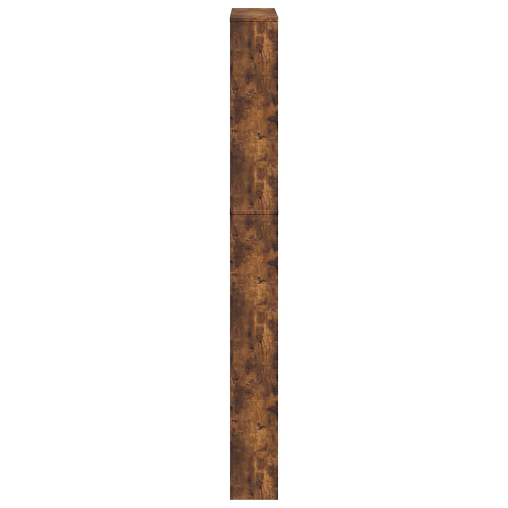 Scarpiera con Specchio a 5 Livelli Rovere Fumo 63x17x169,5 cm